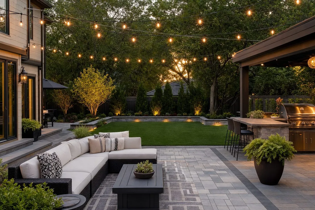 Patio lounge and artificial turf inspiration for outdoor living in Tulsa